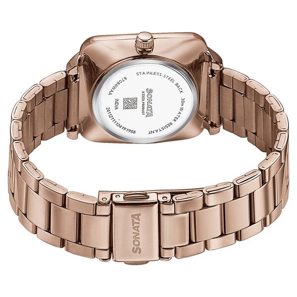 Sonata Wedding Edit Quartz Analog Pink Dial Stainless Steel Strap Watch For Women - image number 5