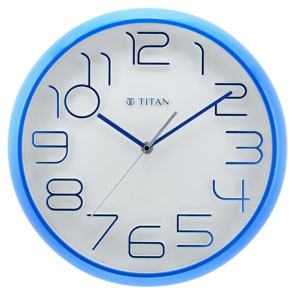 Titan Contemporary White Wall Clock with Projected Numerals - 33.7 cm x 33.7 cm (Medium) - image number 0