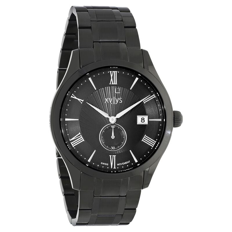 Xylys Quartz Analog with Date Black Dial Stainless Steel Strap Watch for Men - image number 1