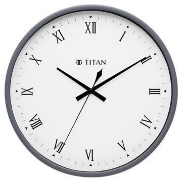 Titan 29.5 cm White Wall Clock: Silent Sweep Technology for Tranquil Living