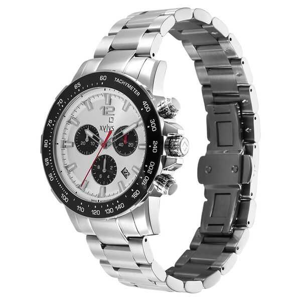 Xylys Swiss Quartz Silver Dial Silver Stainless Steel Strap Watch For Men