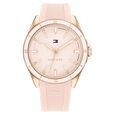 Tommy Hilfiger Quartz Analog Pink Dial Silicone Strap Watch for Women - image number 0