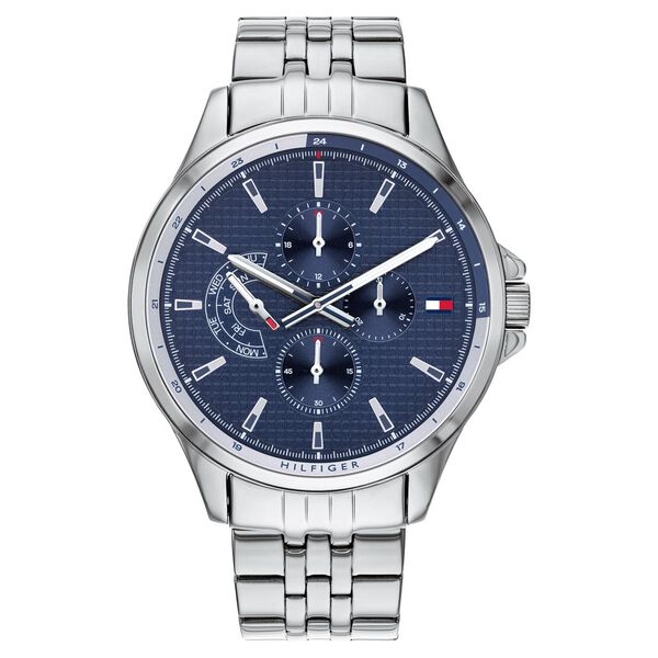 Buy Online Tommy Hilfiger Quartz Multifunction Blue Dial Stainless ...