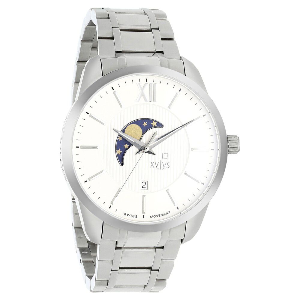 Buy Online Xylys Swiss Analog Moonphase Silver Stainless Steel
