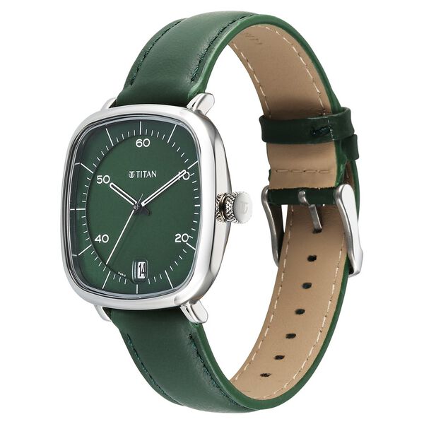 Titan Neo Curve Quartz Analog with Date Green Dial Stainless Steel Strap Watch For Men - image number 2