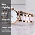 Titan Quartz Analog White Dial Ceramic Strap Watch for Women - image number 2