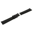 22 mm Black Genuine Leather Strap for Men - image number 3