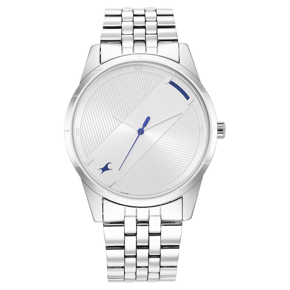 Buy Online Fastrack Stunners Quartz Analog Silver Dial Metal Strap