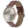 Sonata Poze Quartz Analog Silver Dial Tan Leather Strap Watch For Men - image number 3