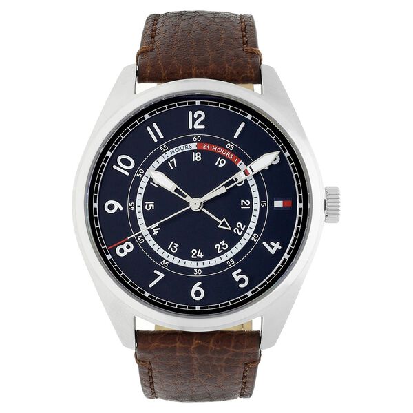 Tommy Hilfiger Quartz Analog Brown Dial Leather Strap Watch for Men - image number 0