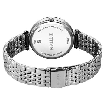 Titan Workwear Quartz Analog Purple Dial Silver Colour Metal Strap Watch For Women