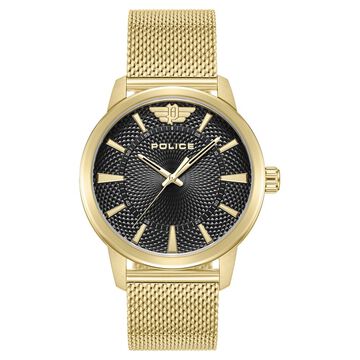 Police Golden Dial Quartz Analog Watch for Men