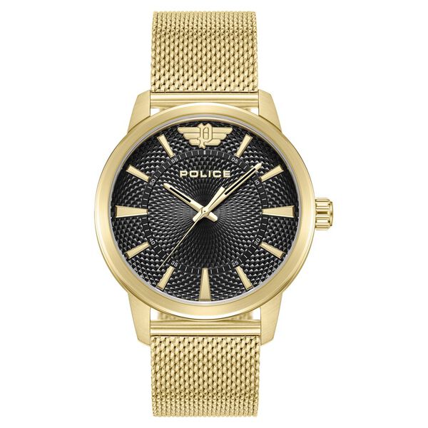 Police Golden Dial Quartz Analog Watch for Men - image number 0