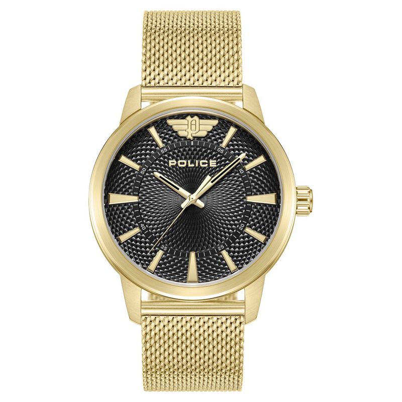Police Golden Dial Quartz Analog Watch for Men
