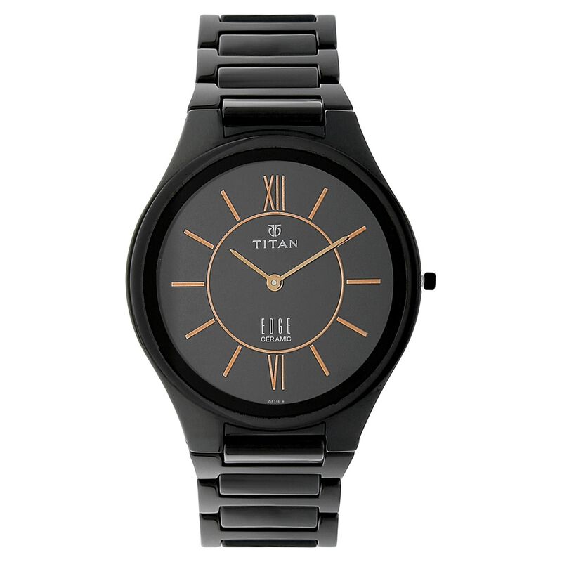 Titan Edge Ceramic Black Dial Analog Ceramic Strap watch for Men - image number 0