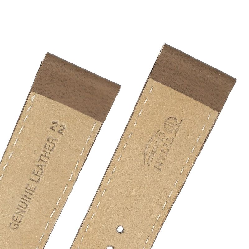 Buy Online 22 mm Brown Genuine Leather Straps for Men nf1918011122s Titan
