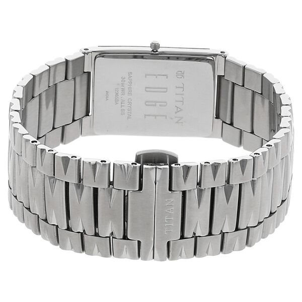 Titan Edge White Dial Analogue Metal Strap Watch for Men - image number 3