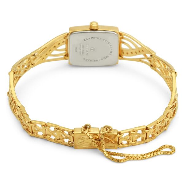 Titan Nebula Jewels 18k Gold Analog Diamond studded Gold Bracelet Watch for Women - image number 2
