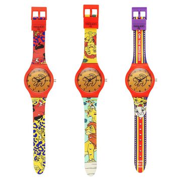 Zoop By Titan Disney Interchangeable Quartz Analog Blue Dial Plastic Strap Watch For Kids
