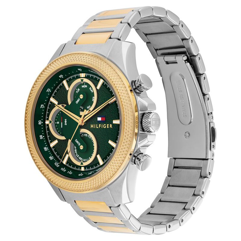 Tommy Hilfiger Quartz Multifunction Green dial Stainless Steel Strap Watch for Men - image number 1