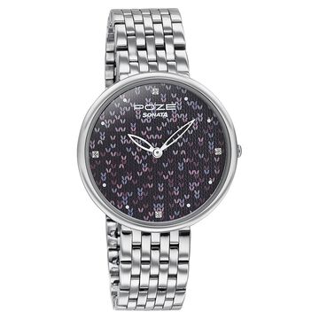 Sonata Poze Quartz Analog Multicoloured Dial Stainless Steel Strap Watch For Women