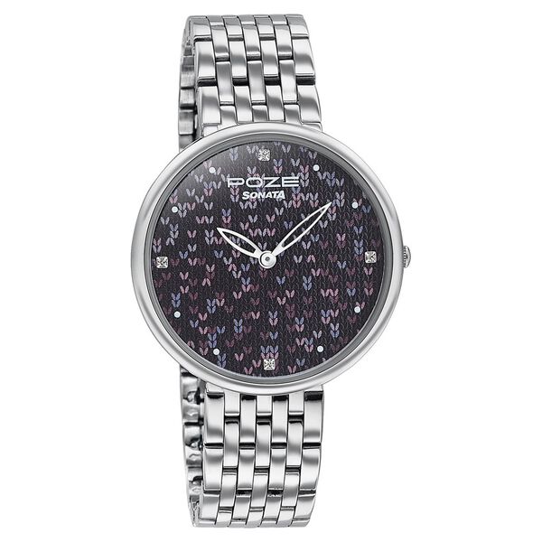 Sonata Poze Quartz Analog Multicoloured Dial Stainless Steel Strap Watch For Women - image number 2