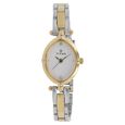 Titan Quartz Analog Champagne Dial Stainless Steel Strap Watch for Women