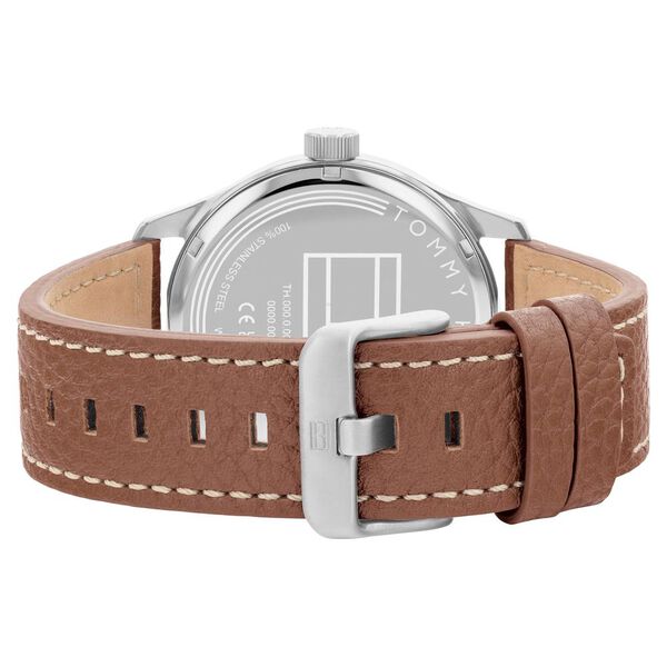 Tommy Hilfiger Quartz Analog with Date Blue dial Leather Strap Watch for Men - image number 2
