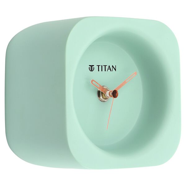 Titan Contemporary Blue Table Clock - image number 2