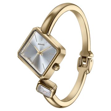 Sonata Wedding Edit Quartz Analog Champagne Dial Metal Strap Watch For Women
