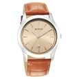 Titan Trendsetters Silver White Dial Analog Leather Strap watch for Men
