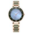 Purple Ceramics Green Dial Steel & Ceramic Strap Watch for Women - image number 1