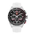 Ducati Quartz Chronograph Black Dial White Silicone Strap Watch For Men - image number 0