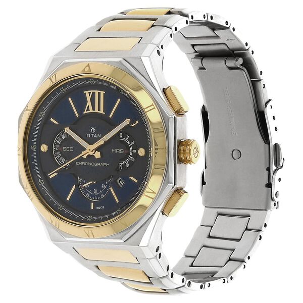 Titan Regalia Rome Blue Dial Chronograph Stainless Steel Strap watch for Men - image number 1
