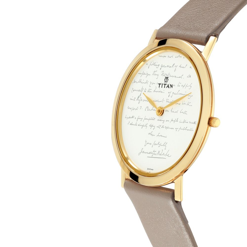 Buy Online Titan Tata 150 Limited Edition White Dial Analog Leather Strap watch for Women 679yl16 Titan
