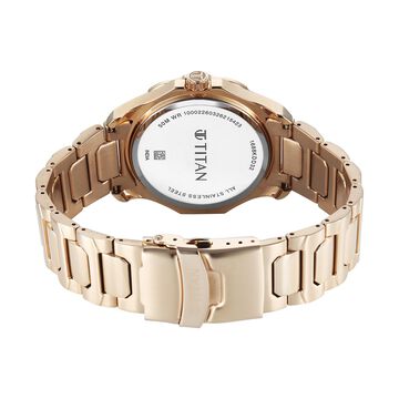 Titan Regalia Opulent Two-Eye Multifunction Green Panda Dial Carnation Leather Strap Watch For Men
