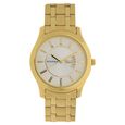 Titan Quartz Analog with Day and Date Champagne Dial Stainless Steel Strap Watch for Men