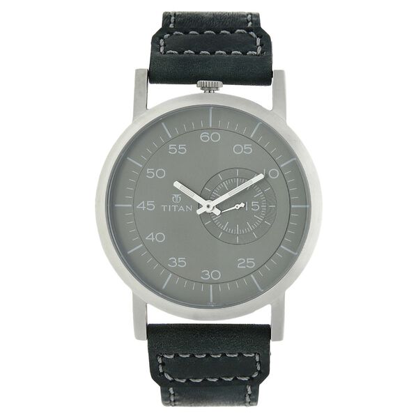 Titan Analog Grey Dial Leather Strap watch for Men - image number 0