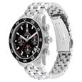 Tommy Hilfiger Quartz Chronograph Black Dial Silver Stainless Steel Strap Watch For Men - image number 1