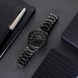 Sonata Poze Quartz Analog Black Dial Silver Color Stainless Steel Strap Watch For Men