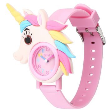 Zoop Friends From Nature Quartz Analog Pink Dial Pink Polyurethane Strap Watch For Kids