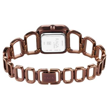 Titan Raga Ascend Quartz Analog Brown Dial With Brown Color Metal Strap Watch For Women