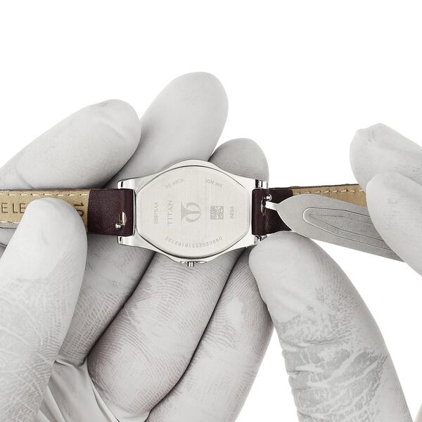 10 mm Brown Genuine Leather Strap for Women - image number 6