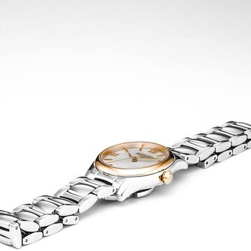 Roamer Eleganza Quartz Analog with Date Mother of Pearl Dial Silver Stainless Steel Strap Watch For Women