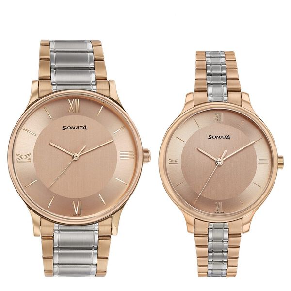 Wrist Watch For Couple Sonata Quartz Sonata Wedding Collection