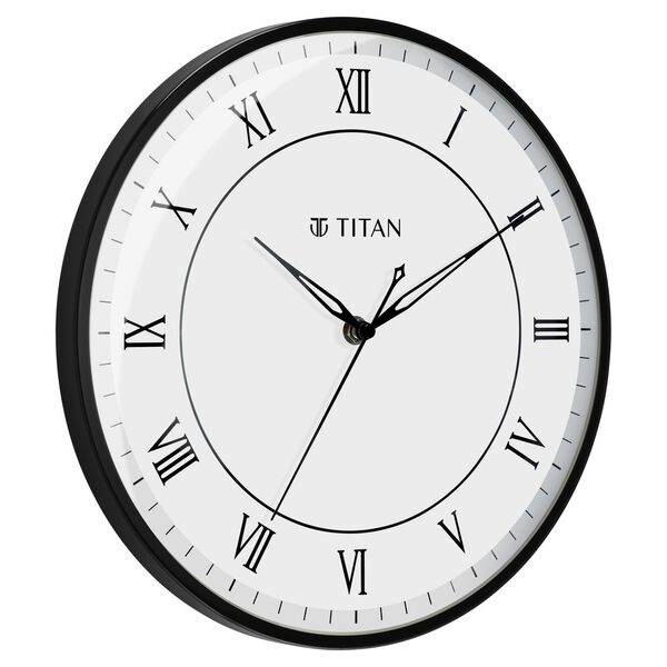 Titan Metallic Wall Clock White Dial Silent Sweep Technology with size 30.4 cm X 30.4 cm (Medium) - image number 2