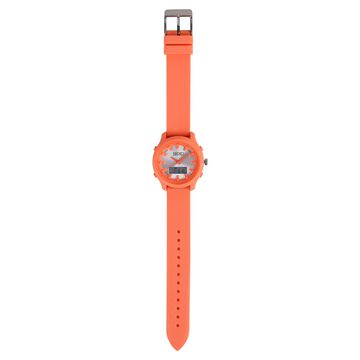 Zoop Ana-Digi Watch with Silver Dial & Orange Strap for Girls Kids, from House of Titan