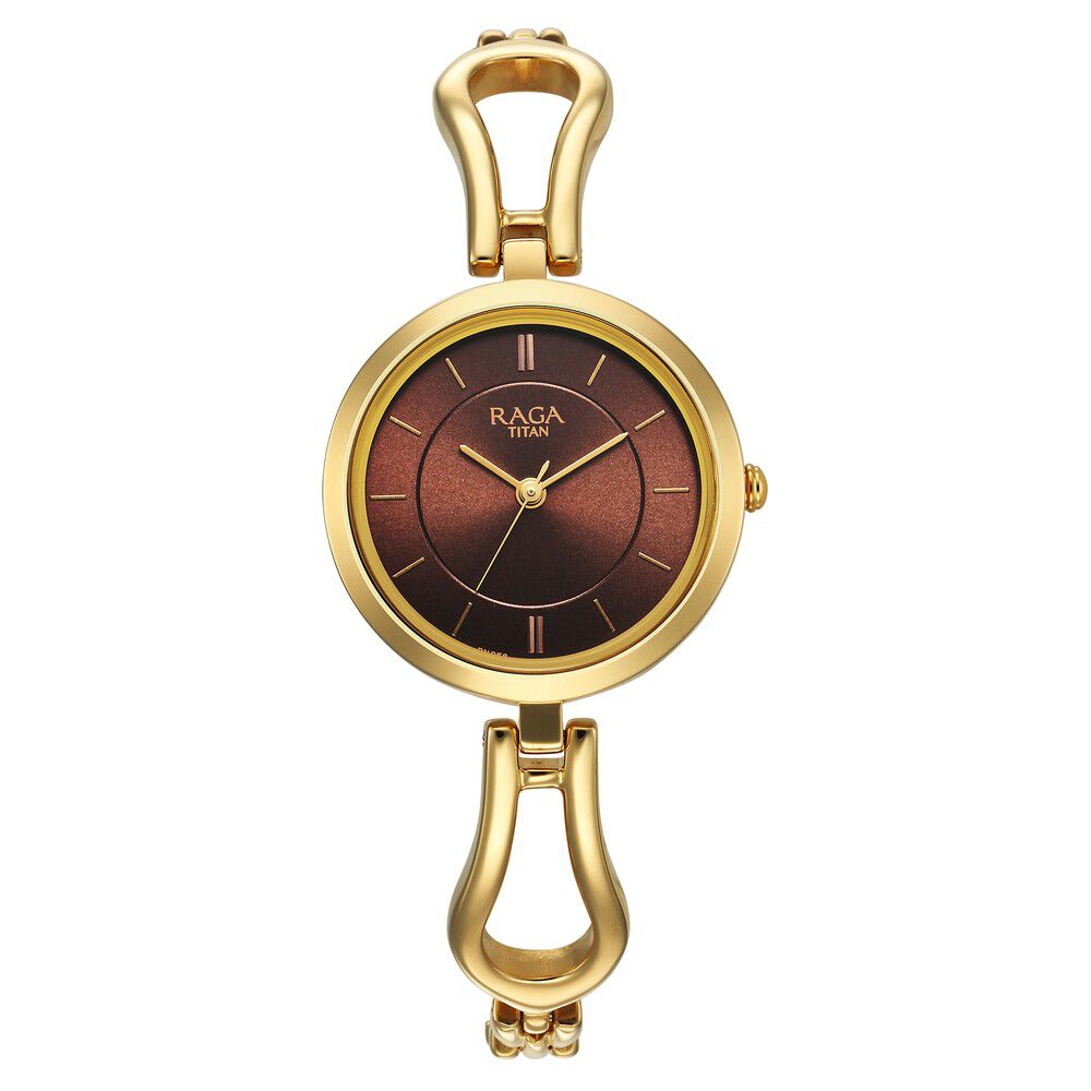 Buy Online Titan Raga Champagne Dial Watch for Women 2727ym01 Titan