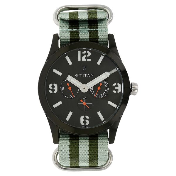 Titan Analog Black Dial Quartz Plastic Strap watch for Men - image number 0