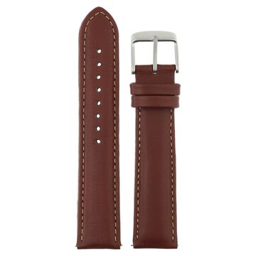 22 mm Brown Genuine Leather Strap for Men
